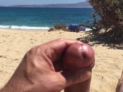 Beach wanking between 2 girls