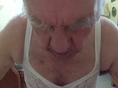 Danielle (Old 84yo) TV sucking Rob's cock (Part 1)