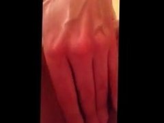 Close-up video of her fingering her cunt