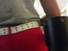 Lil booty in right red pants