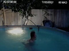 dad caught swimming naked on security cam