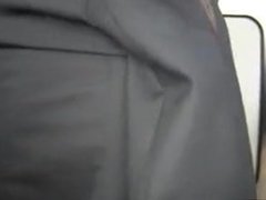 Cum on japanes office worker's skirt in public bukkake 3