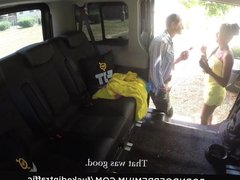 FUCKED IN TRAFFIC - Ebony Czech babe gets banged in the taxi