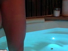 Naughty babe rides a dick in the tub