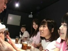 Japanese Group Sex Party at Girls Bar
