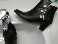 Piss in co-workers shoe (ankle boots)