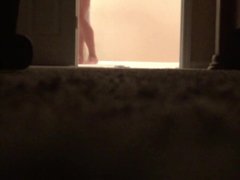Hidden camera of my wife getting in the shower 2
