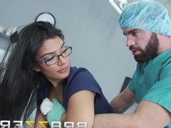 Brazzers - Shazia Sahari - Doctor pounds Nurse while patient is out cold