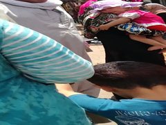 Hijab Wife shaking her ass in street - Falaha Metnaka