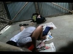 Teacher and student doing sex in a abandon house