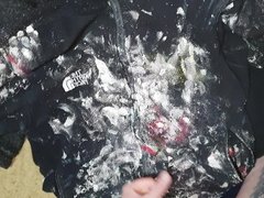 Great cumshot on smelly used and dirty worker fleece