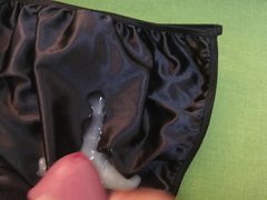 Thick Load on Satin Panties