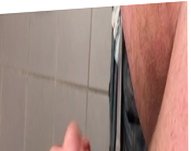 Wanking in the bathroom at work