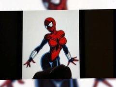 Cum tribute to Spider girl