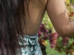 chineese teen playing in the vineyard supe hot