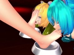 Luka trains/feeds her Pets (Yuri Bondage Sex / Foot Fetish) - 3D MMD