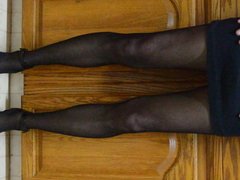 More Little Black Dress and Back Seam Pantyhose