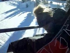 blow job on the ski lift
