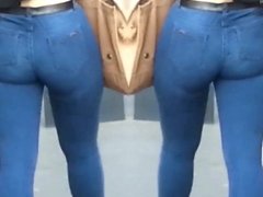 Jeans and spandex ass dance