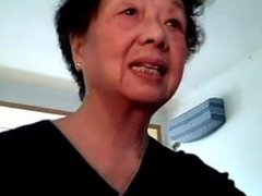 Asian granny at webcam
