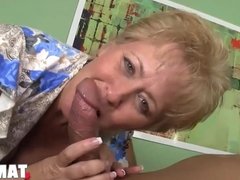 Mature Blonde Giving a Lovely Blowjob