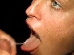 Hot blowjob and cum in mouth