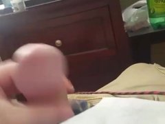 Jon stroking his big ginger cock