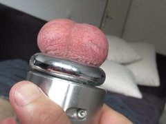 My cock and balls in close up with cum