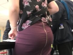 Thick Portuguese booty eating up dress