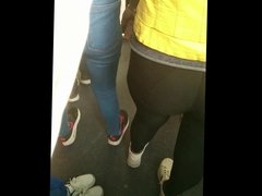 black jean ass on the bus