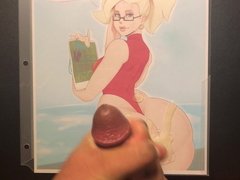 Overwatch Mercy SOP Cum Tribute with Cock Rubbing