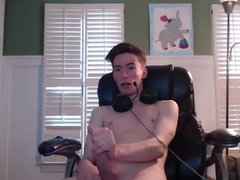extremely hung twink jerking and cumming on cam