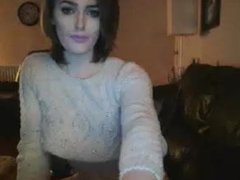 pretty young trans masturbating in front of her webcam