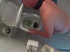 Slave in action - piss and clean