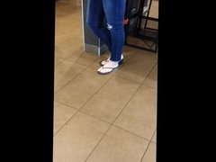 Candid Flip Flops and Jeans