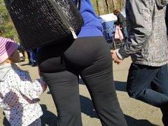 Awesome juicy hips milfs in tight leggings