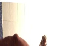 Grandfather hard cock in the shower