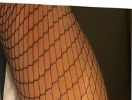 Wifey dresses me in fishnet at hotel