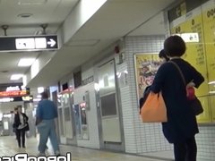 Japanese ladies taped pissing in public bathroom