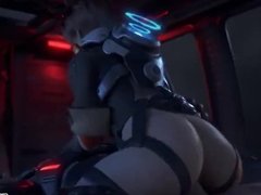 Big boobs Mei from Overwatch fucked in threesome sex