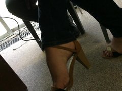 Candid feet and heels at work #13