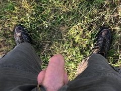 Evening walk without panties but with pee :)