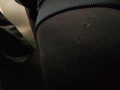 Hot big round ass black dirty legging girl