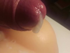 Fucking a sex doll with quick cumshot