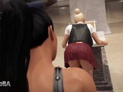 3d animation lesbians having futa sex in a musemum in hd