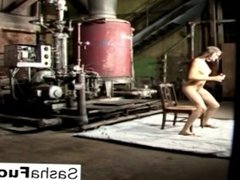 Sexy Sasha lives out her fantasies in the boiler room