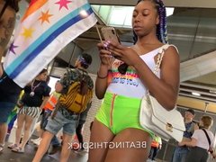 SLIM THICK CAMEL TOE WITH FRIEND!! PRIDE FEST 2019