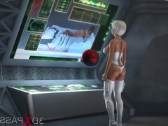 Sci-Fi. 3d hot dickgirl fucks young girl in space station