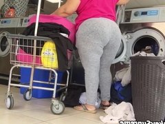 Mexican Milf Washing clothes