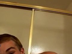 Young amateur Scottie Blaze strokes his cock solo and cums